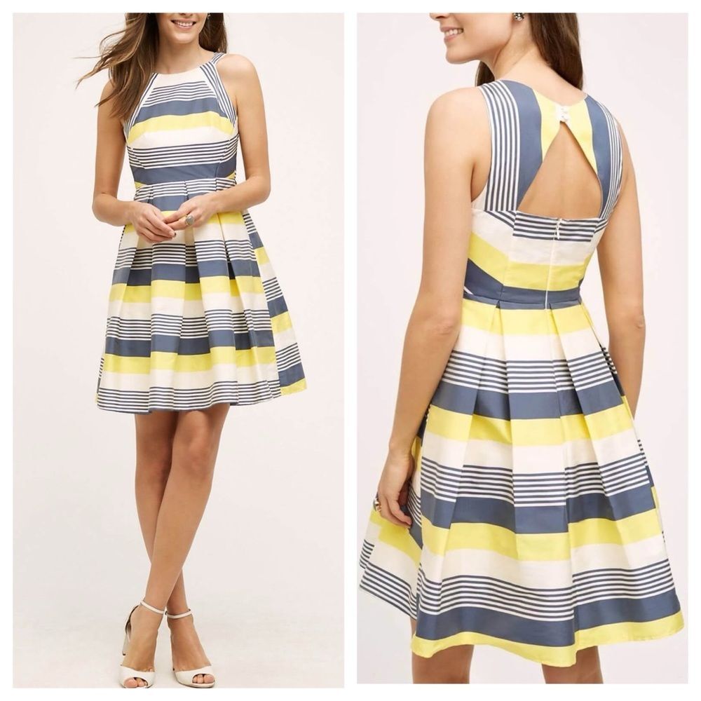 Eva Franco Mandy Dress - Gold Sz 0P